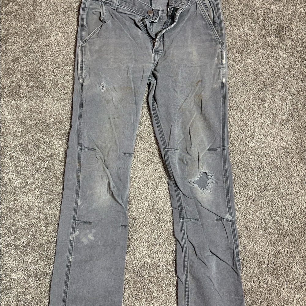 Distressed Gray Jeans